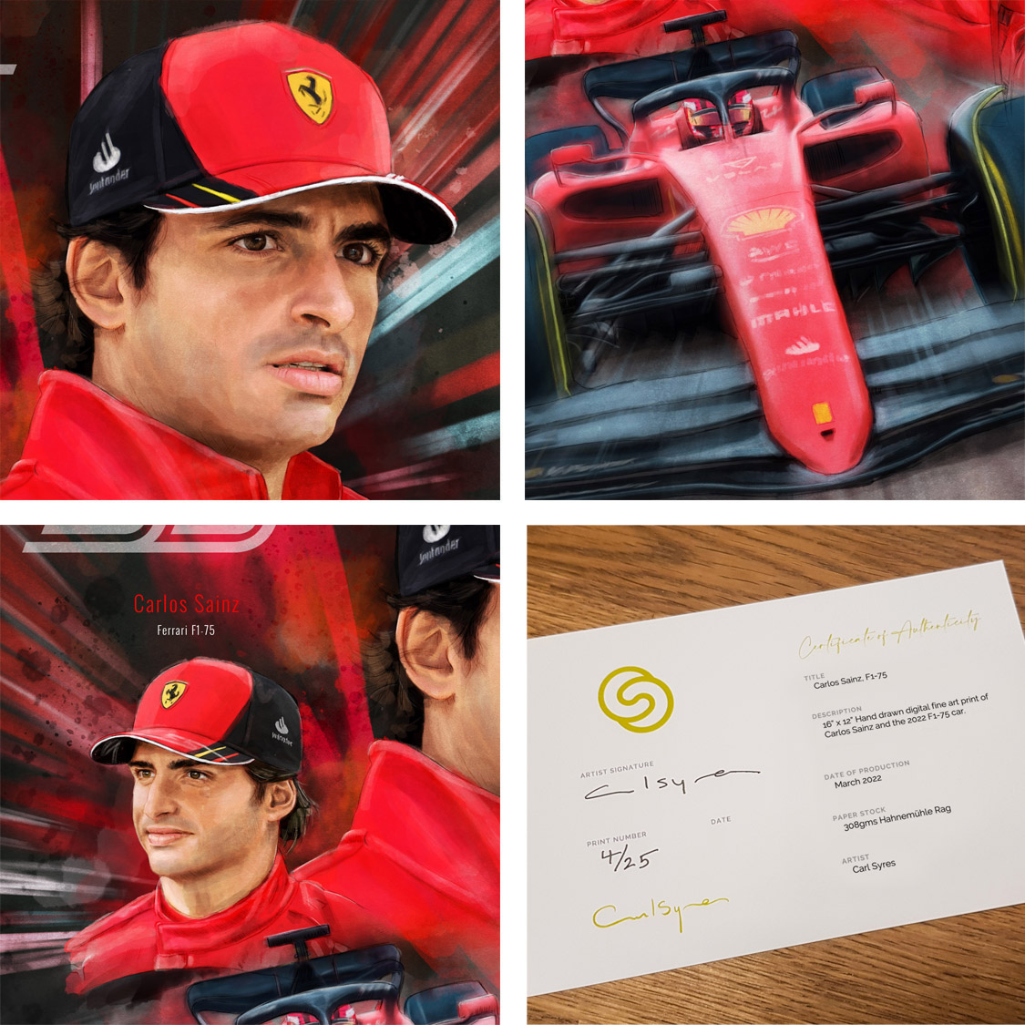 Carlos Sainz Jr F1 Driver Prints