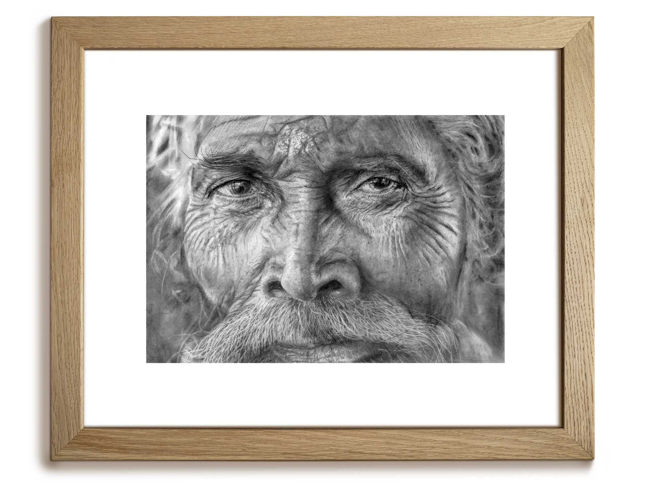 'Life Lines 002' Framed Original Pencil Drawing