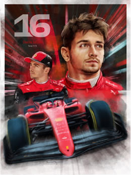 Charles Leclerc, Ferarri F1 Driver Prints for Sale