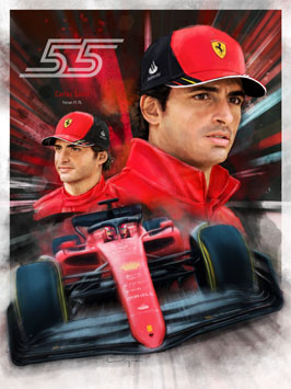 Carlos Sainz art print