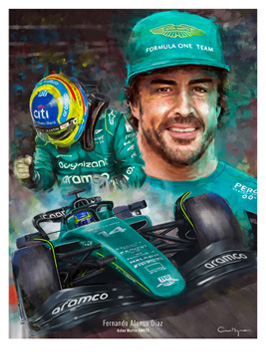 Fernando Alonso (Aston Martin) print