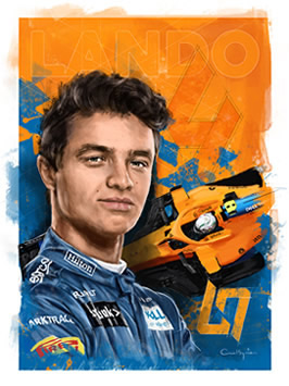 Lando Norris art print