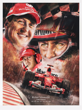 Micheal Schumacher art print