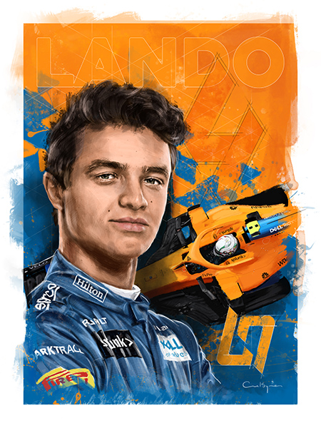 Lando Norris Prints McLaren F1 driver