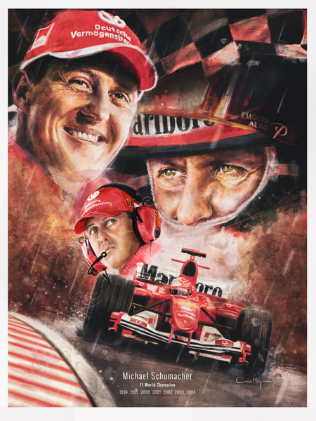 Michael Schumacher 7 time F1 World Champion Prints.