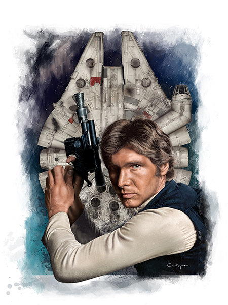 Millenium Falcon and Han Solo Prints