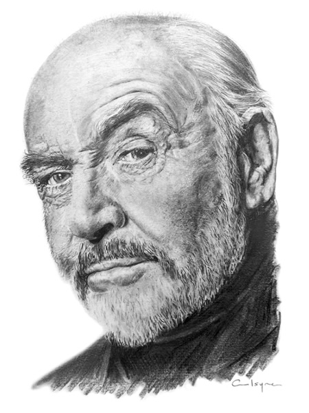 Sean Connery Pencil Portrait Sketch.