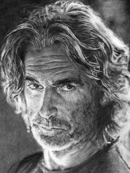 Sam Elliot pencil drawing. Produced as a Commission.