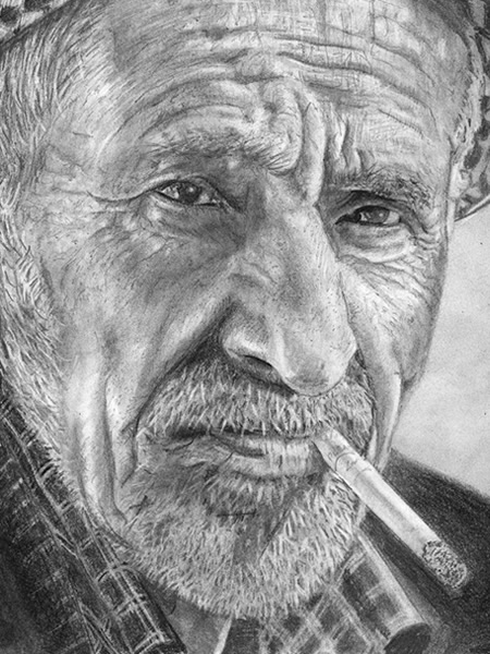 Old Man Drawing