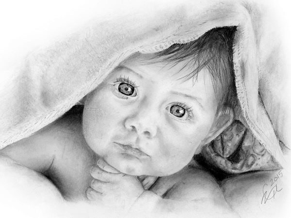 Baby Pencil Drawing