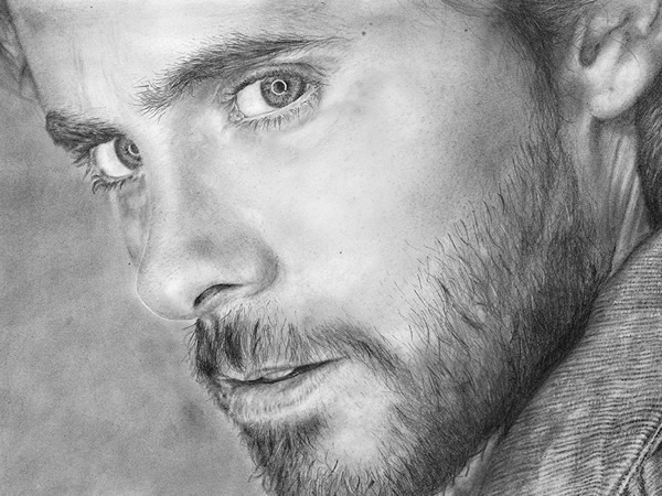 Jared Leto pencil drawing art